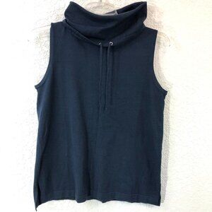 Wynne Layers Blue Sleeveless Funnel Neck Top Size Large